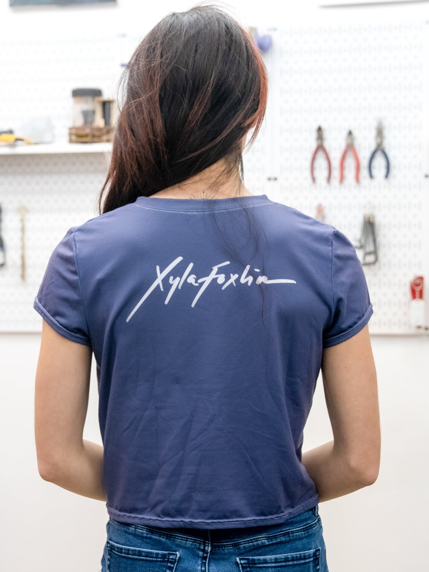 Measure Once Cut Twice Crop Tee - Purple