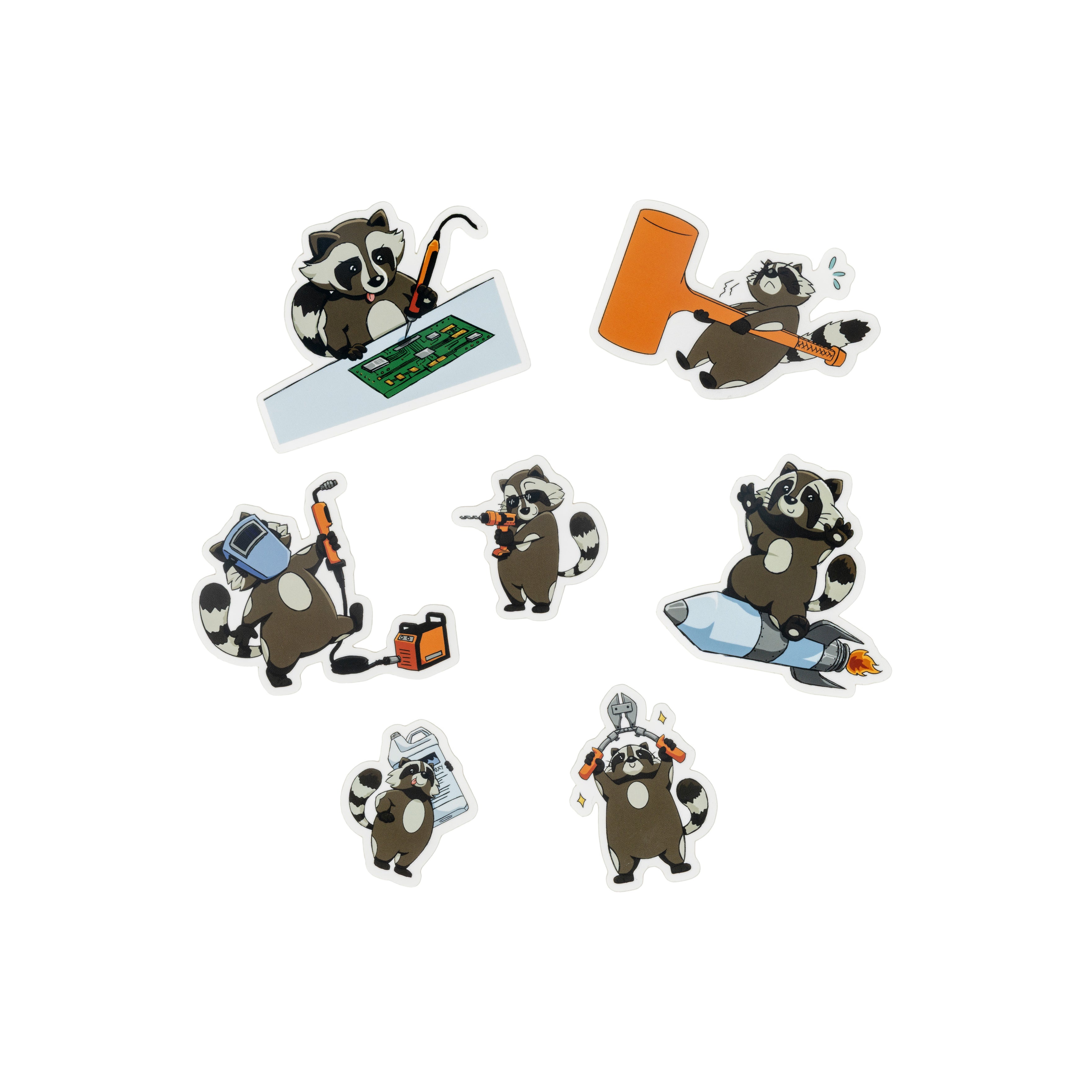 Trash Pandas 'n Tools Sticker Pack – Xyla Foxlin