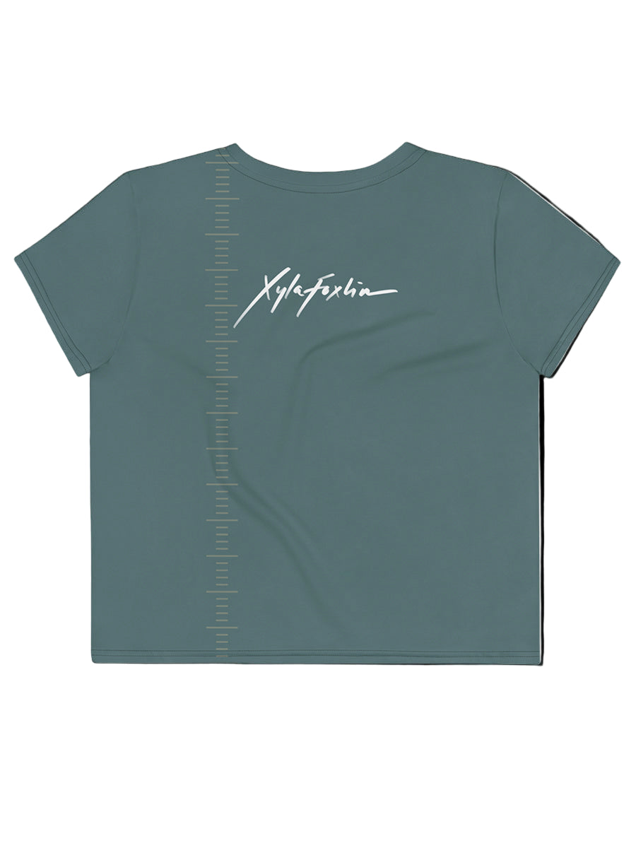 Measure Once Cut Twice Crop Tee - Green