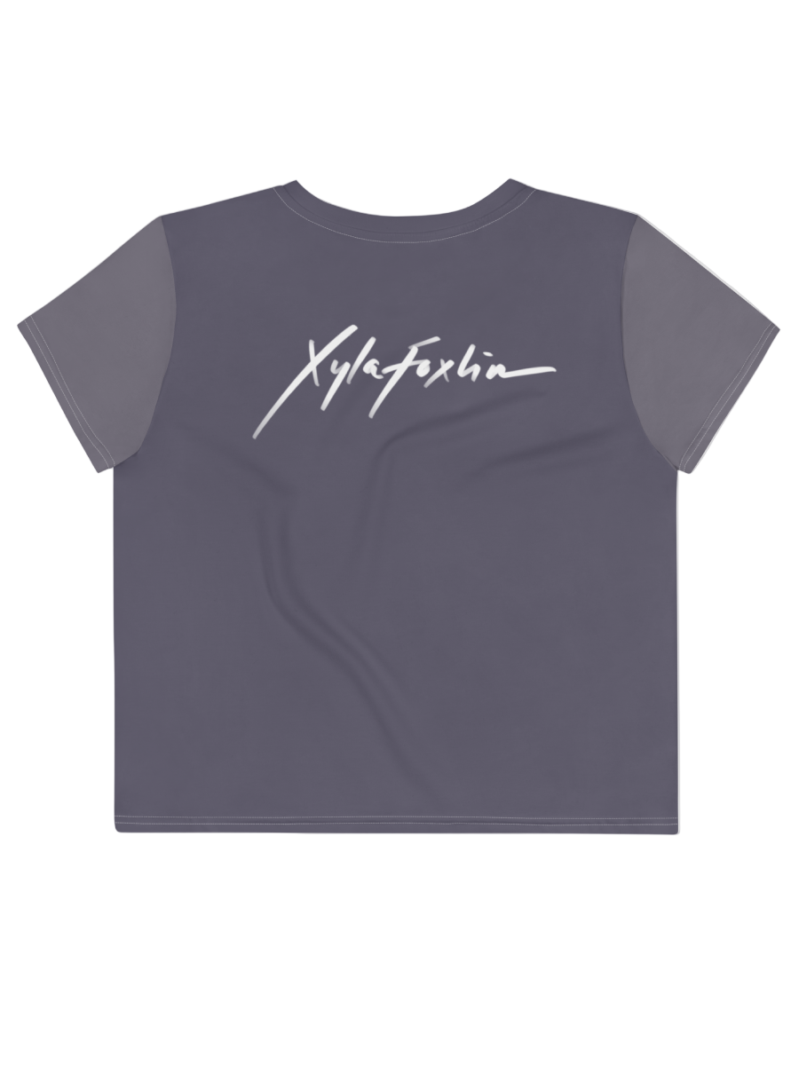 Measure Once Cut Twice Crop Tee - Purple