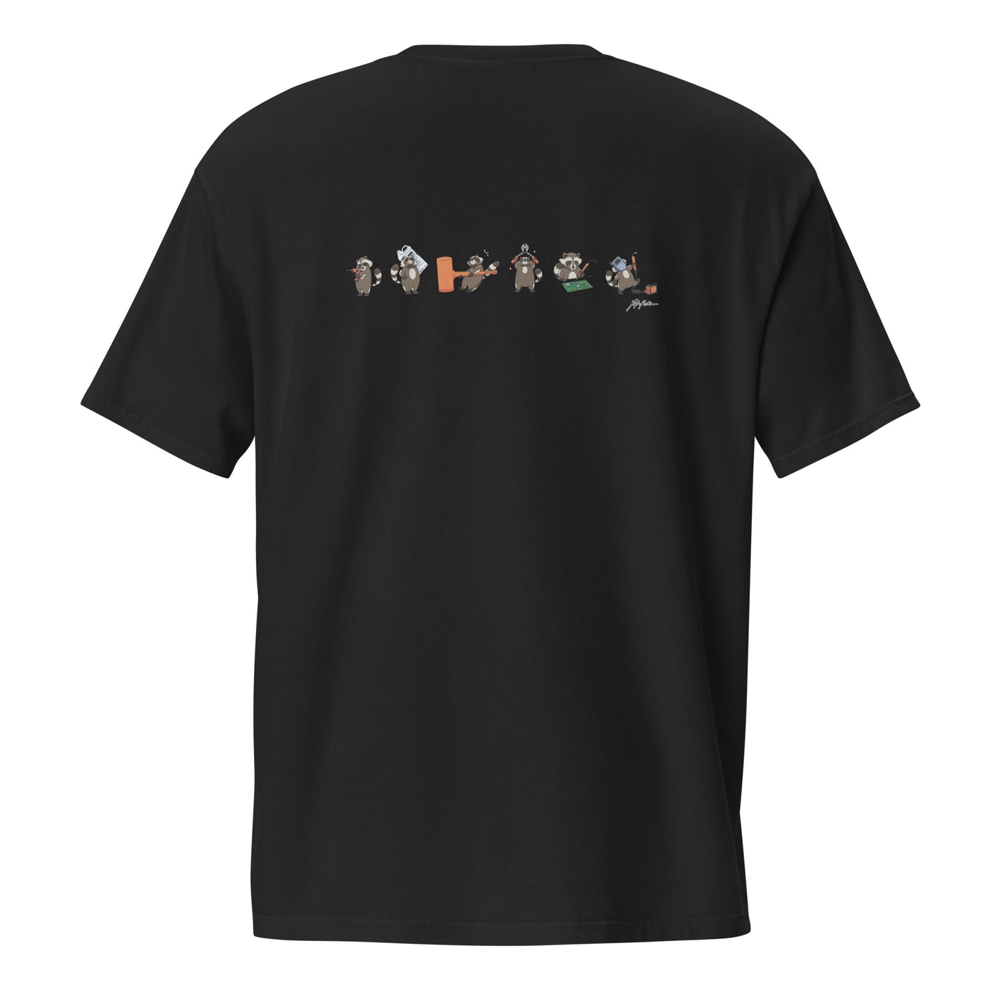 Raccoon on a Rocket on a Pocket Tee